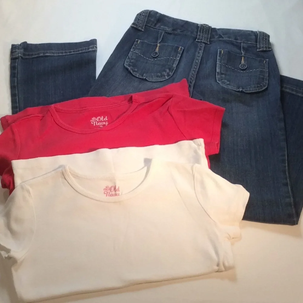 Old Navy Girls Short Sleeve Set of Two Tops Size M